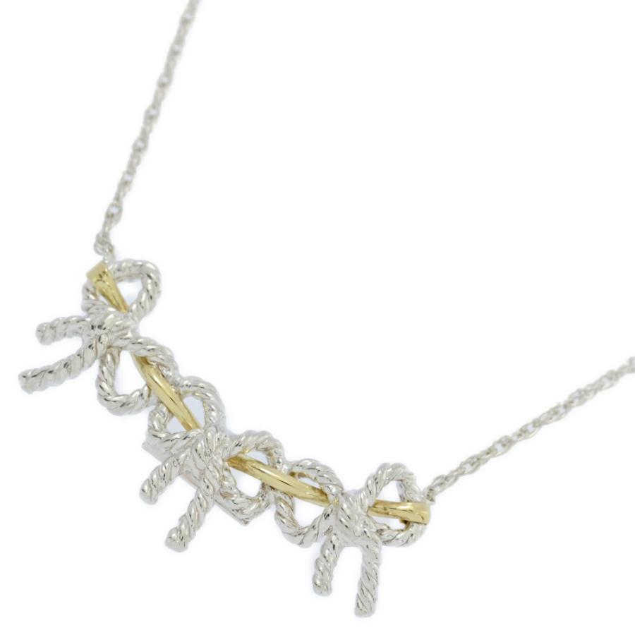 Tiffany & Co. リボンネックレス TIFFANY&Co.（ティファニー） トリプルリボン ネックレス/Sv925×750