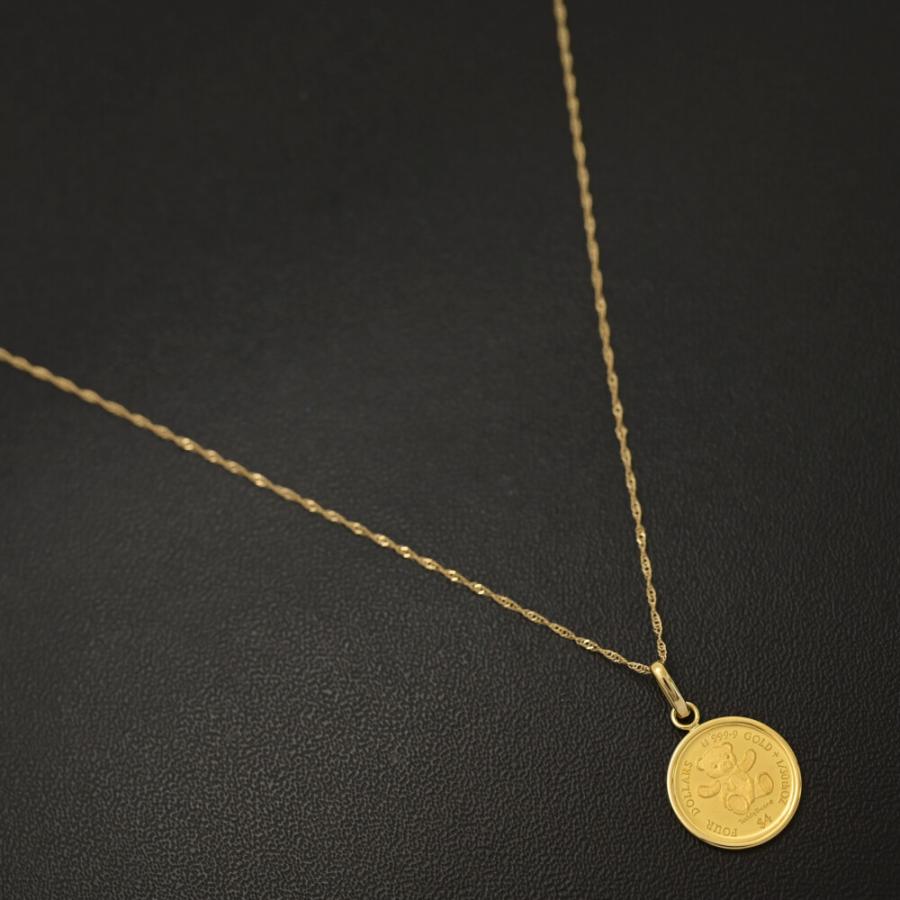 (年末セール) COOK ISLANDS クック諸島 テディベア 1/30oz 金貨 コイン  ネックレス・ペンダント/K24/999-1.9g/K18/h251111/595880