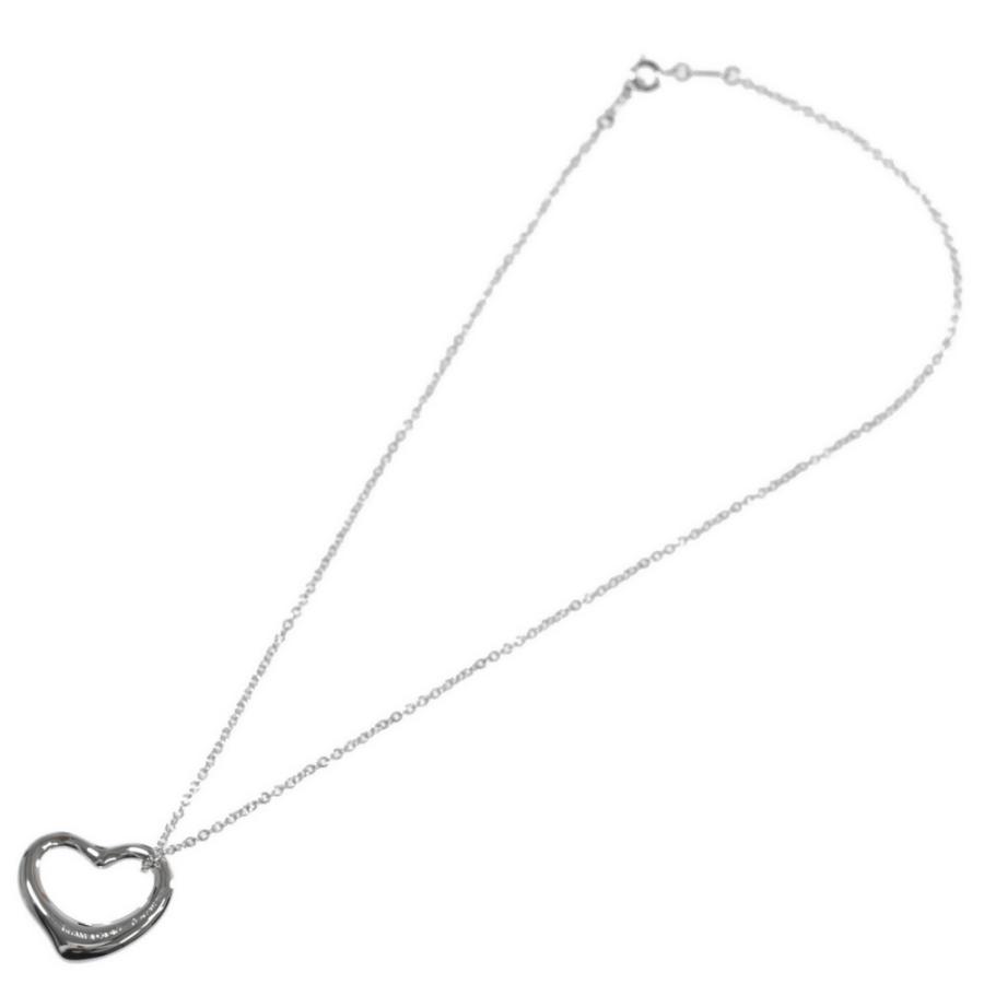 【極美品】Tiffany&Co オープンハート ネックレス　現行サイズSV925 極美品 TIFFANY&Co ティファニー オープンハート 1Pダイヤ ネックレス