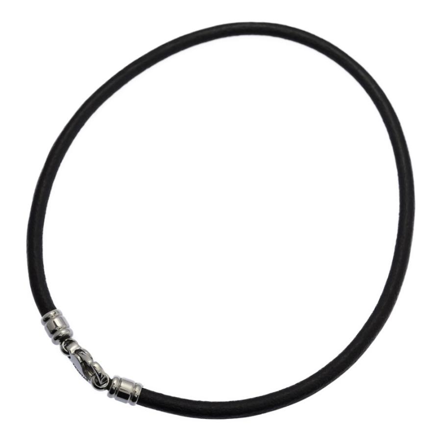 ブルガリ  メンズチョーカー BVLGARI（ブルガリ） レザー チョーカー ネックレス ペンダント/合金