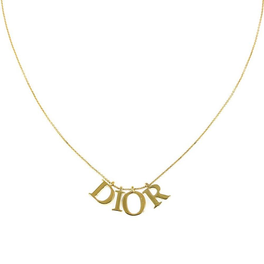クリスチャンディオール DIORロゴチャームネックレス クリスチャンディオール DIORロゴチャームネックレス
