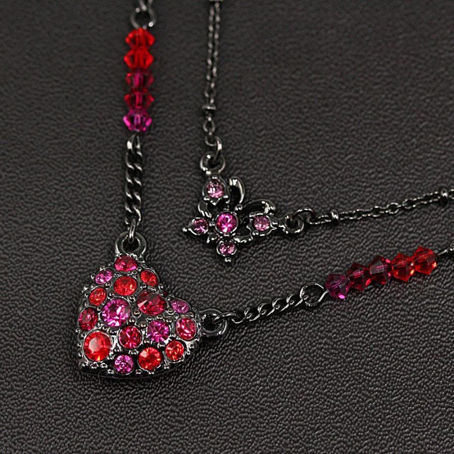 【ANNASUI】ネックレス&ピアス　3点セット　ハートモチーフ ANNA SUI（アナスイ） 蝶/ハートモチーフ リバーシブルネックレス