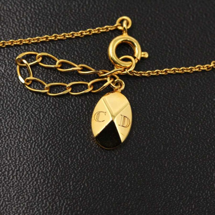 クリスチャンディオール ロゴ リボンネックレス ペンダント/合金