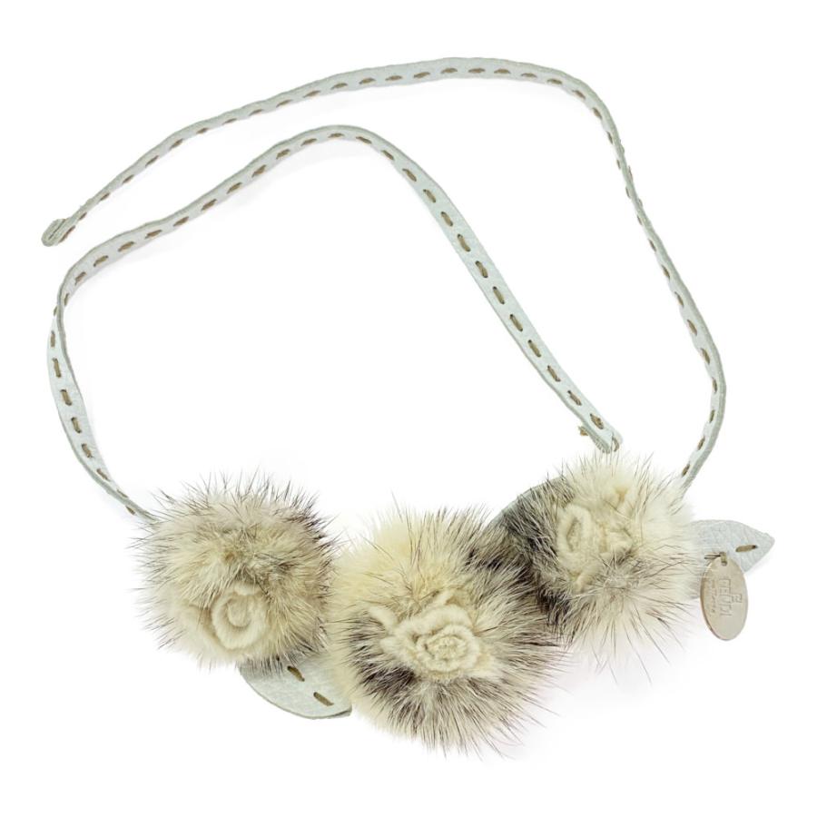 FENDI（フェンディ） セレリア・ファーフラワー レザーチョーカー