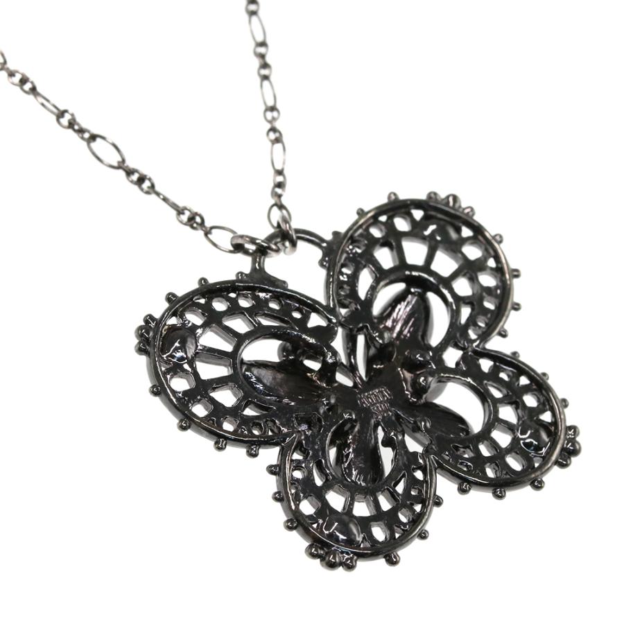 アナスイ　ANNA SUI ネックレス　2連　蝶　バタフライ　ブラック　美品 ANNA SUI アナスイ バタフライ(蝶)モチーフ ネックレス