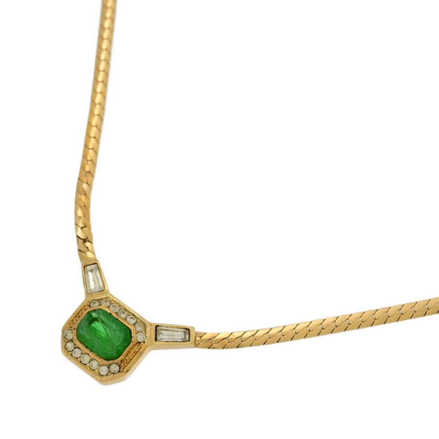 希少　Dior ネックレス　カラーストーン　チェーン　ゴールド　緑　グリーン 希少 Dior ネックレス カラーストーン チェーン ゴールド 緑 グリーン