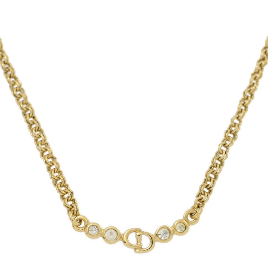 【美品】ディオール Dior DIORネックレス ハート　CD ゴールド Christian Dior - Christian Dior クリスチャンディオール CD