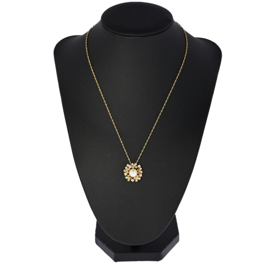 grosseグロッセ？パールラインストーンペンダントネックレス Grosse Glace グロッセ グラッセ フェイクパール クローバー