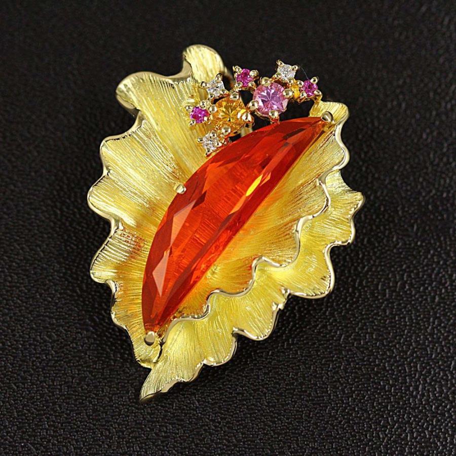 友安昭（ともやす） ファイアオパール カラーサファイア ダイヤモンド  