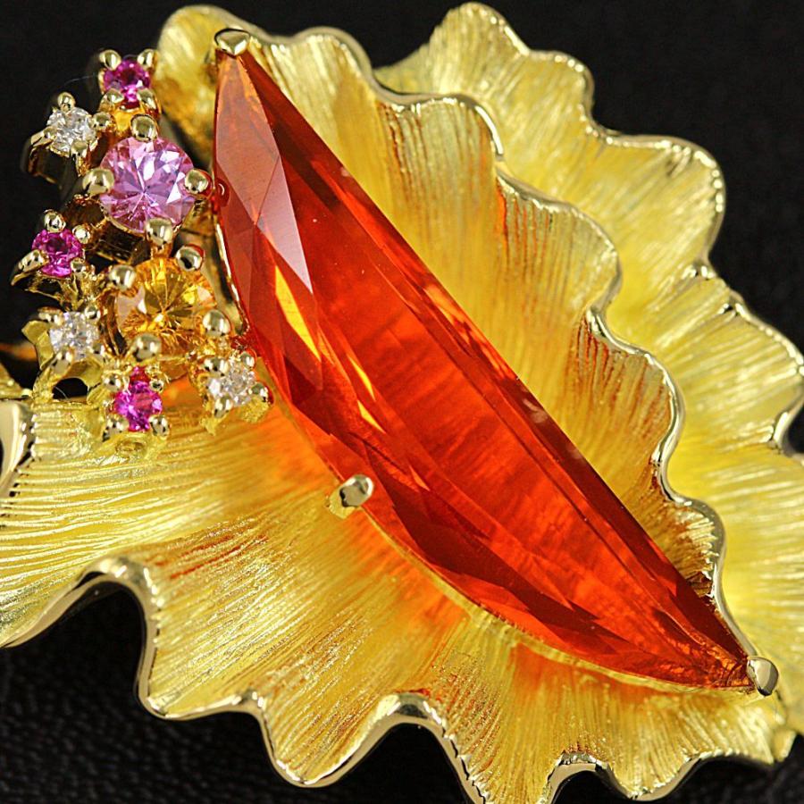 友安昭（ともやす） ファイアオパール カラーサファイア ダイヤモンド  