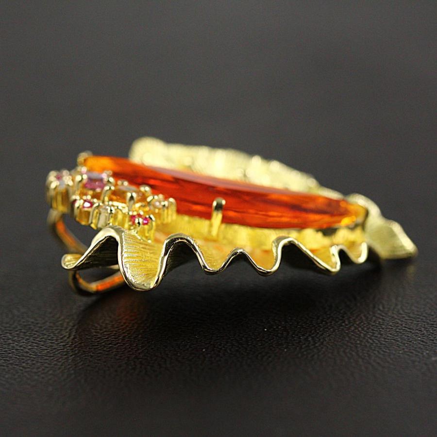 友安昭（ともやす） ファイアオパール カラーサファイア ダイヤモンド  