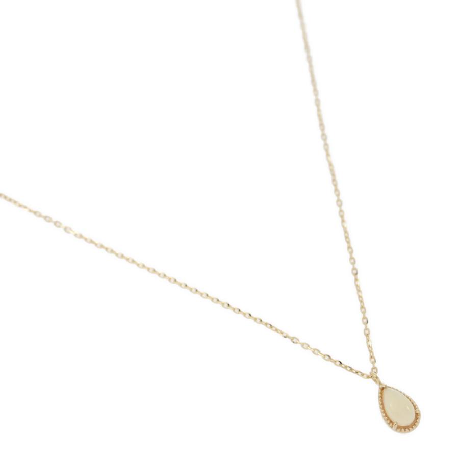 agete（アガット） ホワイトオパール ネックレス・ペンダント/K10YG