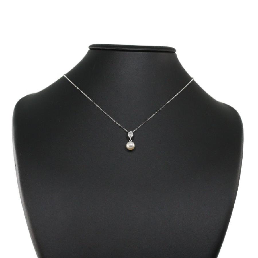 田崎真珠 タサキ Pt850 Pt900 パール ダイヤ ペンダント ネックレス