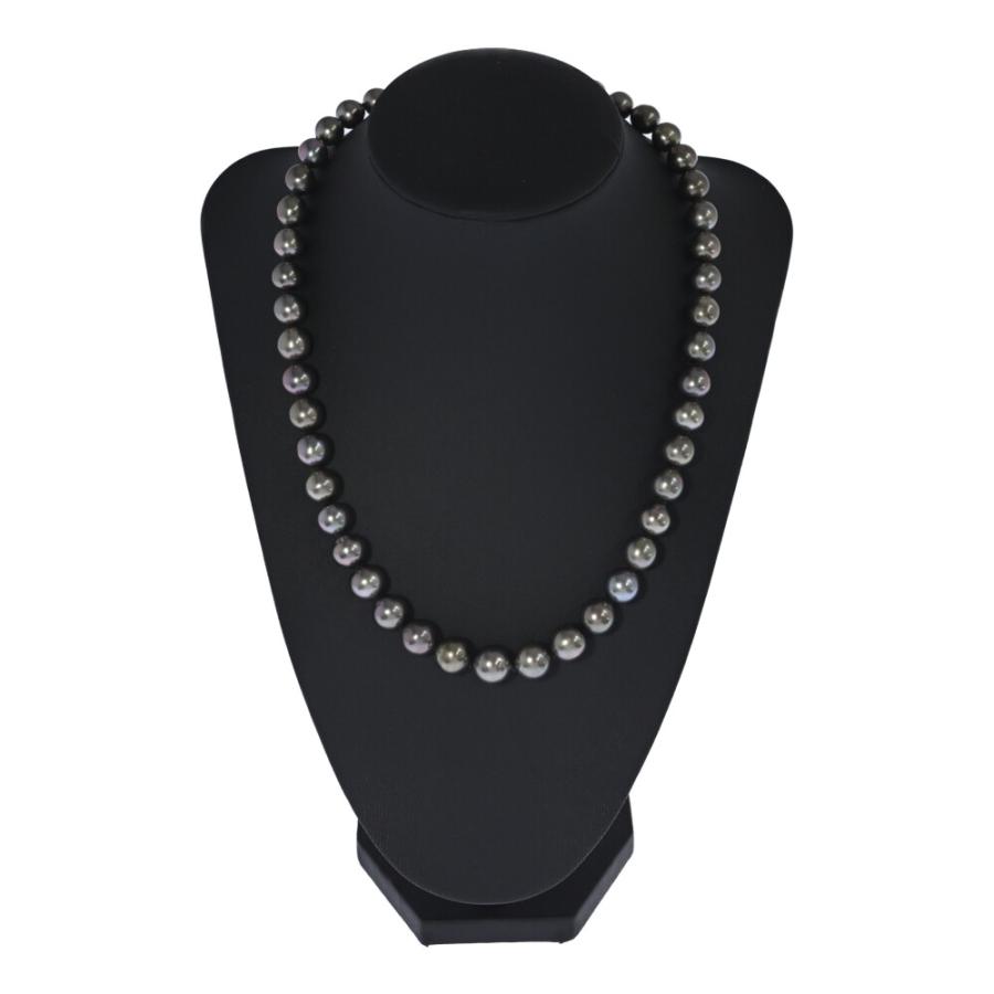 Φ8.0-10.8mm/黒蝶真珠/クロチョウ/タヒチパール/パール ネックレス