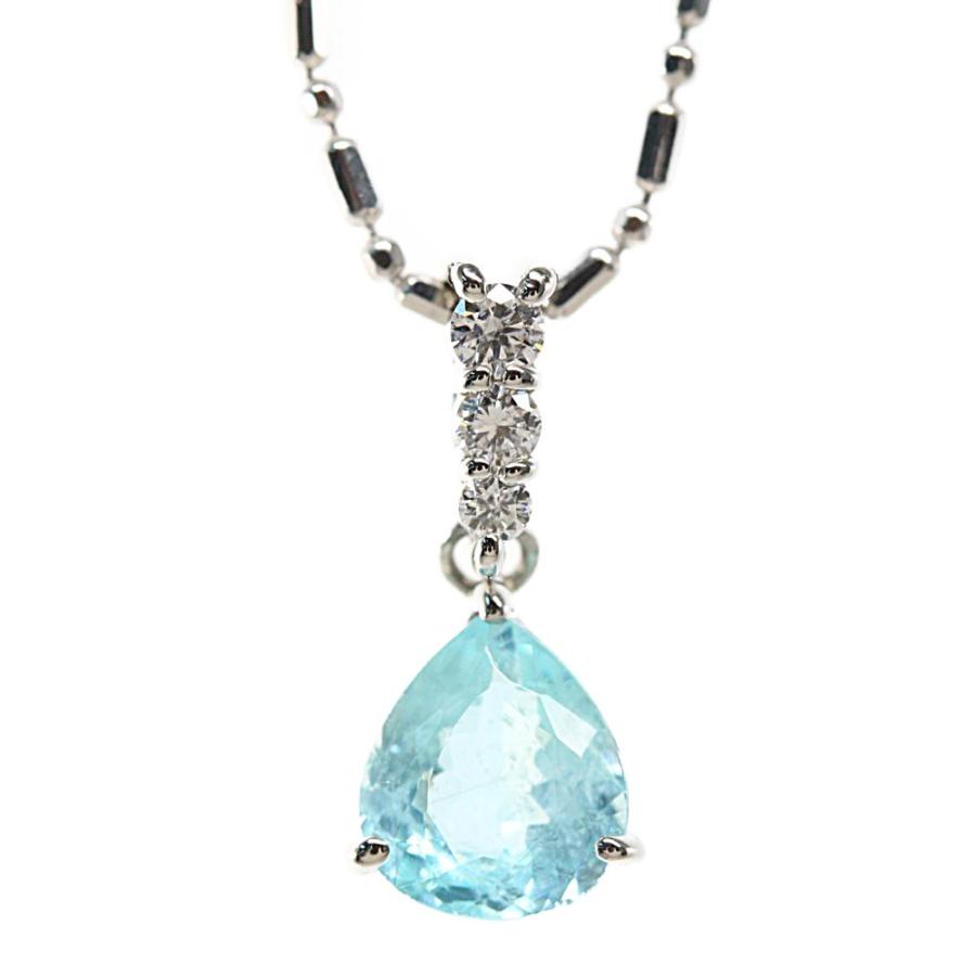 パライバトルマリン・ダイヤモンドネックレス・ペンダント・ヒート  