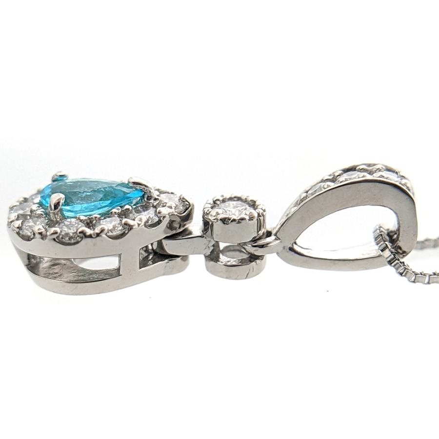 ジュエリーツツミ 1P・パライバトルマリン・ダイヤモンドネックレス