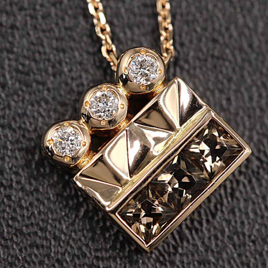 ヴァンドーム青山 スモーキー・クォーツ・ダイヤモンドネックレス