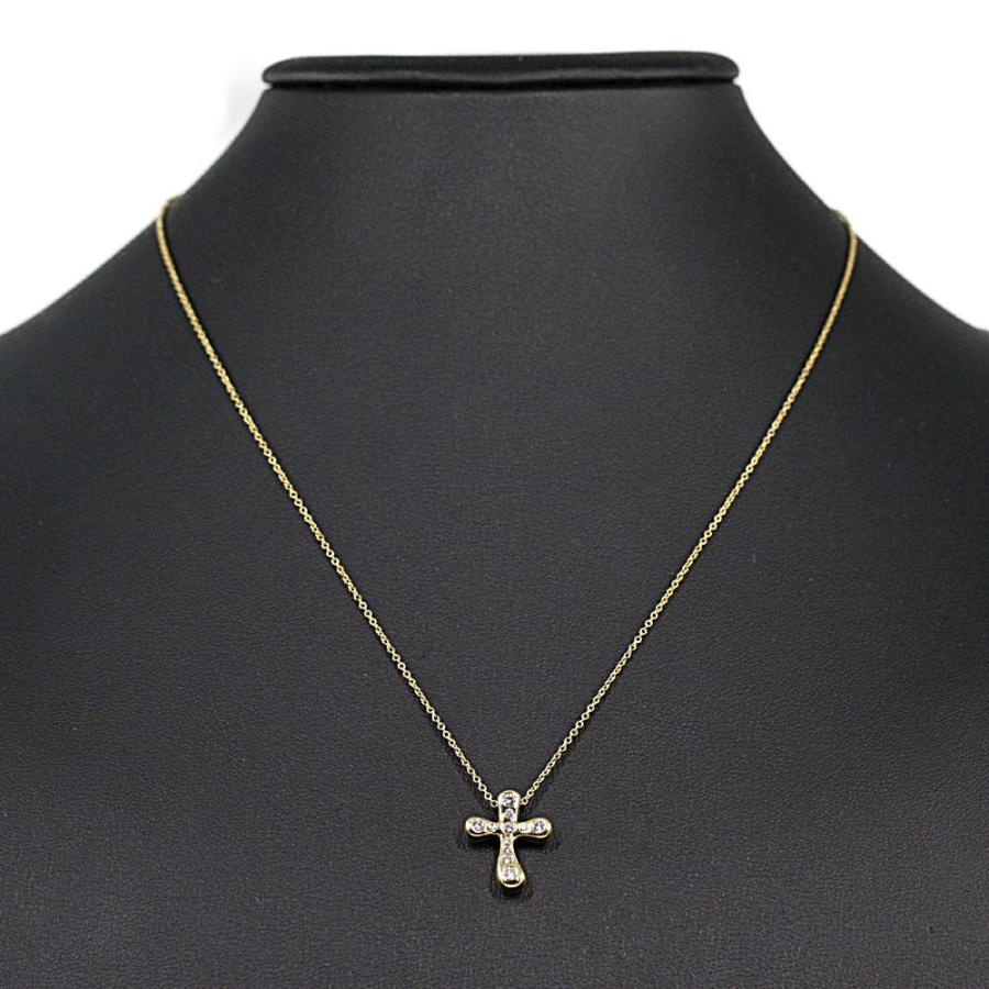 TIFFANY&Co.ティファニー　750YGドッツクロスネックレス　ペレッティ ティファニーK18YG ドッツクロスネックレスペレッティ 750 付属品付