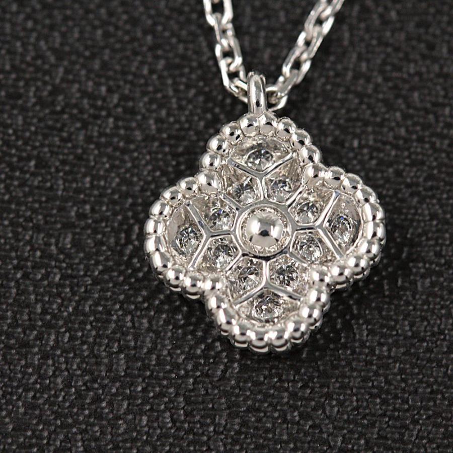 人気VanCleef＆Arpels スウィート アルハンブラダイヤペンダント スウィート アルハンブラ ペンダント 18K ホワイトゴールド