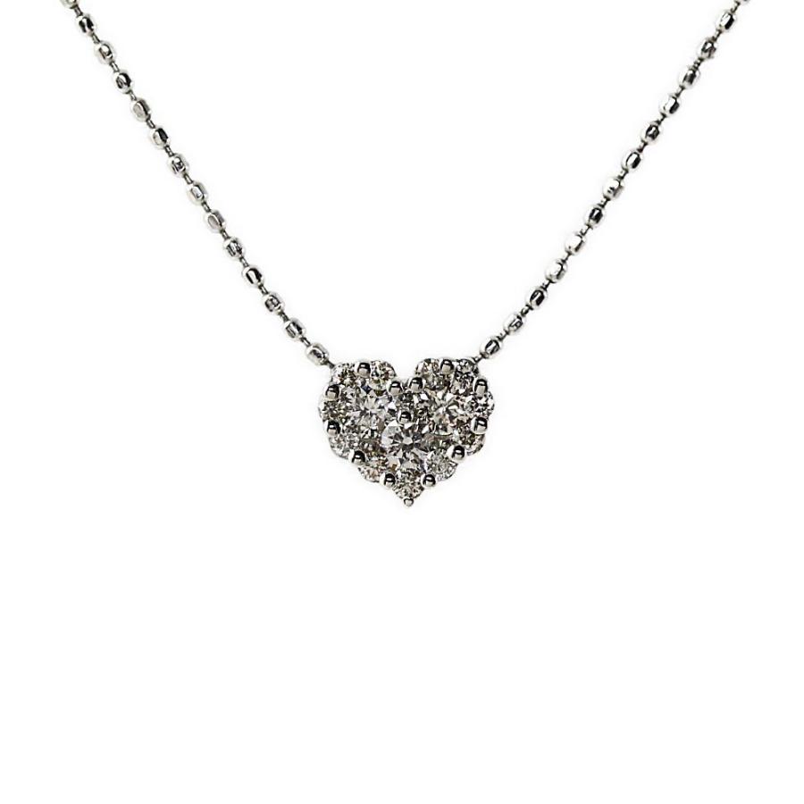WISP プラチナ ハートダイヤ ネックレス