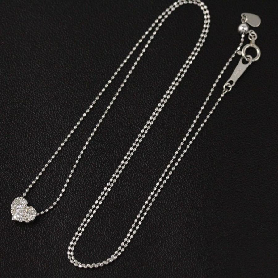 WISP プラチナ ハートダイヤ ネックレス