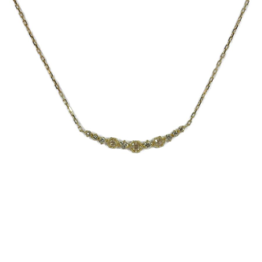 アガット スマイルモチーフ 11P・ダイヤモンドネックレス・ペンダント  