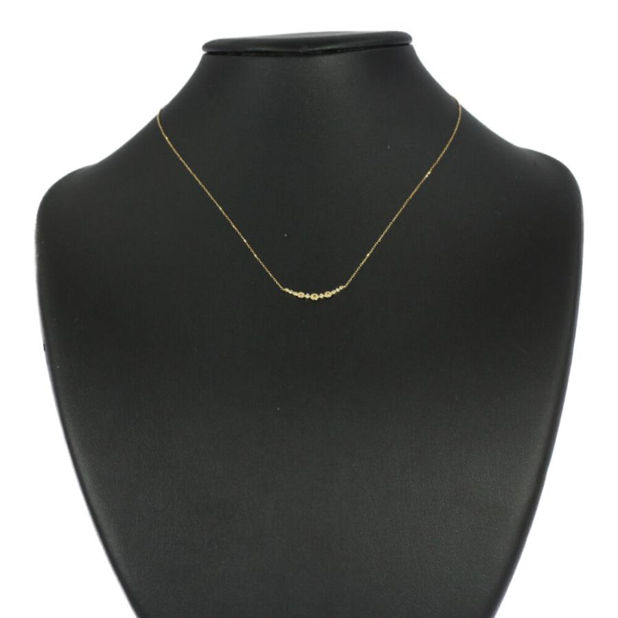 agete（アガット） スマイルモチーフ 11P・ダイヤモンドネックレス