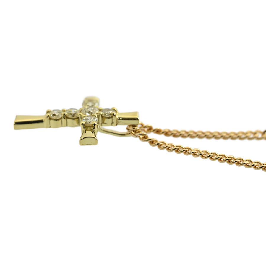 ジュエリーマキ18金ダイヤモンドネックレスクロス