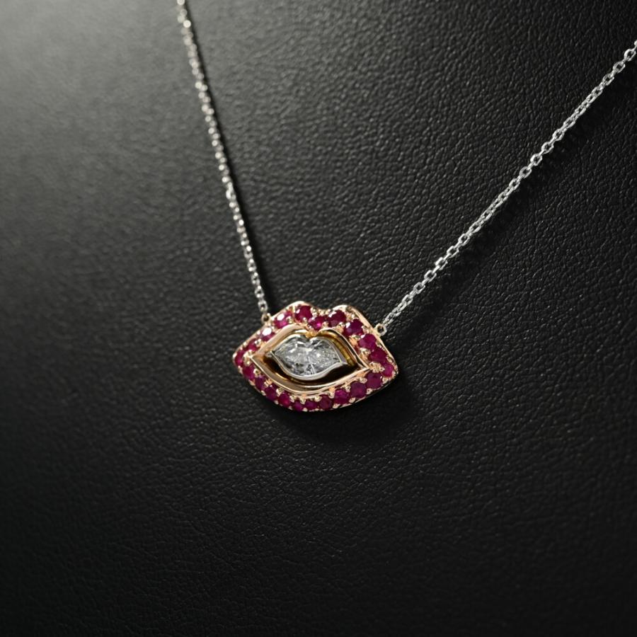 カズミイマージュ 4月 誕生石 1P・ダイヤモンド・ルビーネックレス  