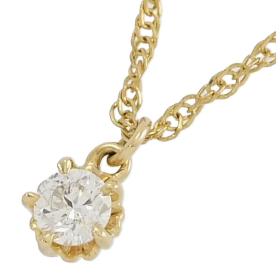 agete アガット k18 ゴールド ネックレス ダイヤモンド 4月誕生石 agete（アガット） 0.1ct/agete 4月 誕生石 1P・1粒 ダイヤモンド