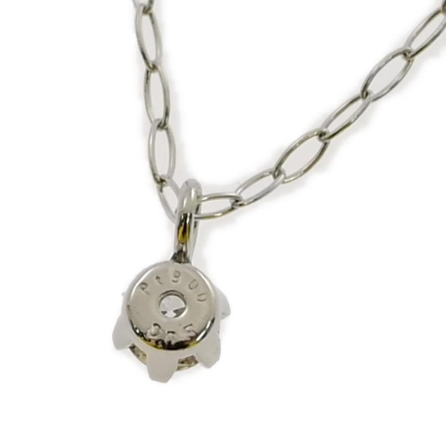 0.1ct/シンプルライン・プチ・ダイヤモンド ネックレス/Pt900-Pt850