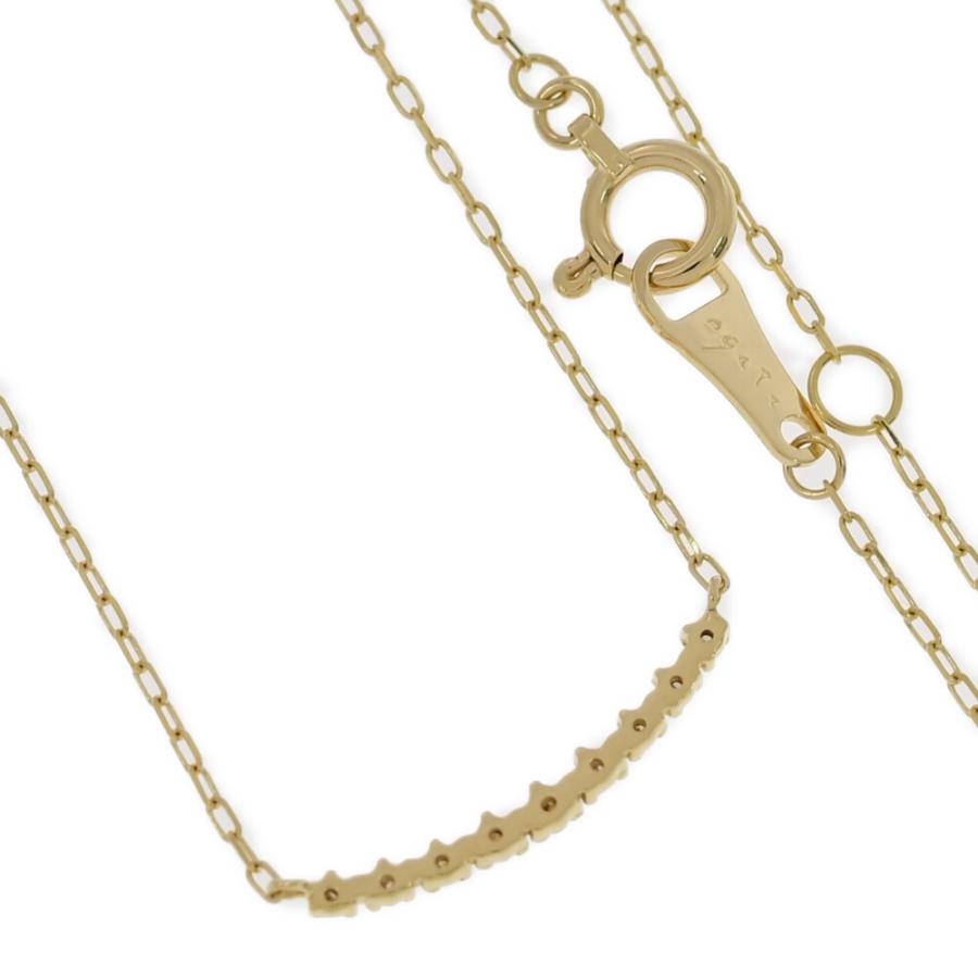 agete アガット 9P・ダイヤモンド ネックレス/K18YG/750-1g/0.05 agete アガット 9P・ダイヤモンド ネックレス/K18YG/750-1g/0.05