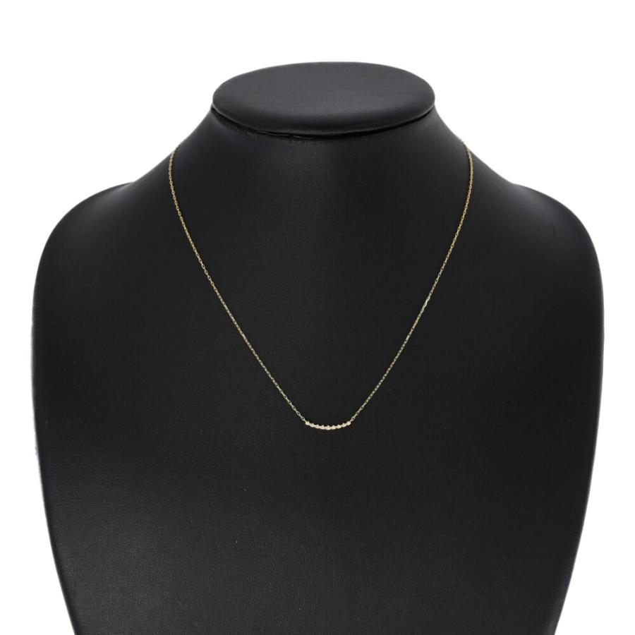 agete アガット 9P・ダイヤモンド ネックレス/K18YG/750-1g/0.05 agete アガット 9P・ダイヤモンド ネックレス/K18YG/750-1g/0.05