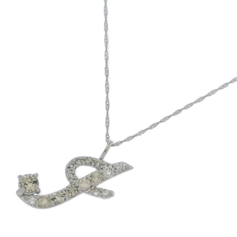 FD:0.5ct/イニシャルモチーフ G・ダイヤモンド ネックレス・ペンダント  