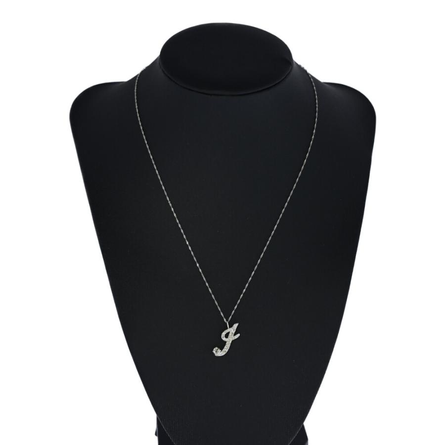 FD:0.5ct/イニシャルモチーフ G・ダイヤモンド ネックレス・ペンダント  