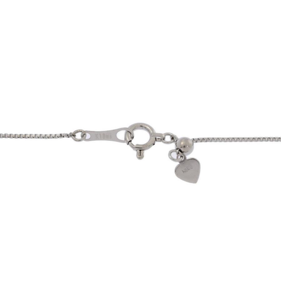 0.5ct/フラワーモチーフ ダイヤモンド ネックレス・ペンダント/K18WG 