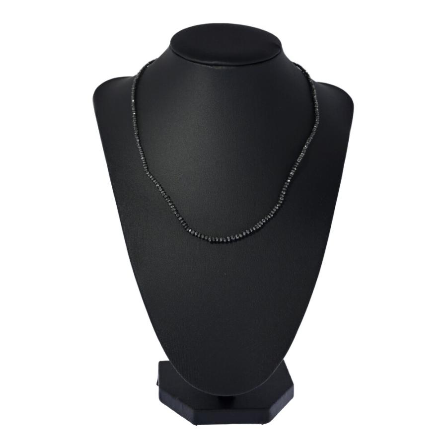 訳あり☆ブラックダイヤモンド　k18wgネックレス 調整可能 k18wgブラックダイヤネックレス