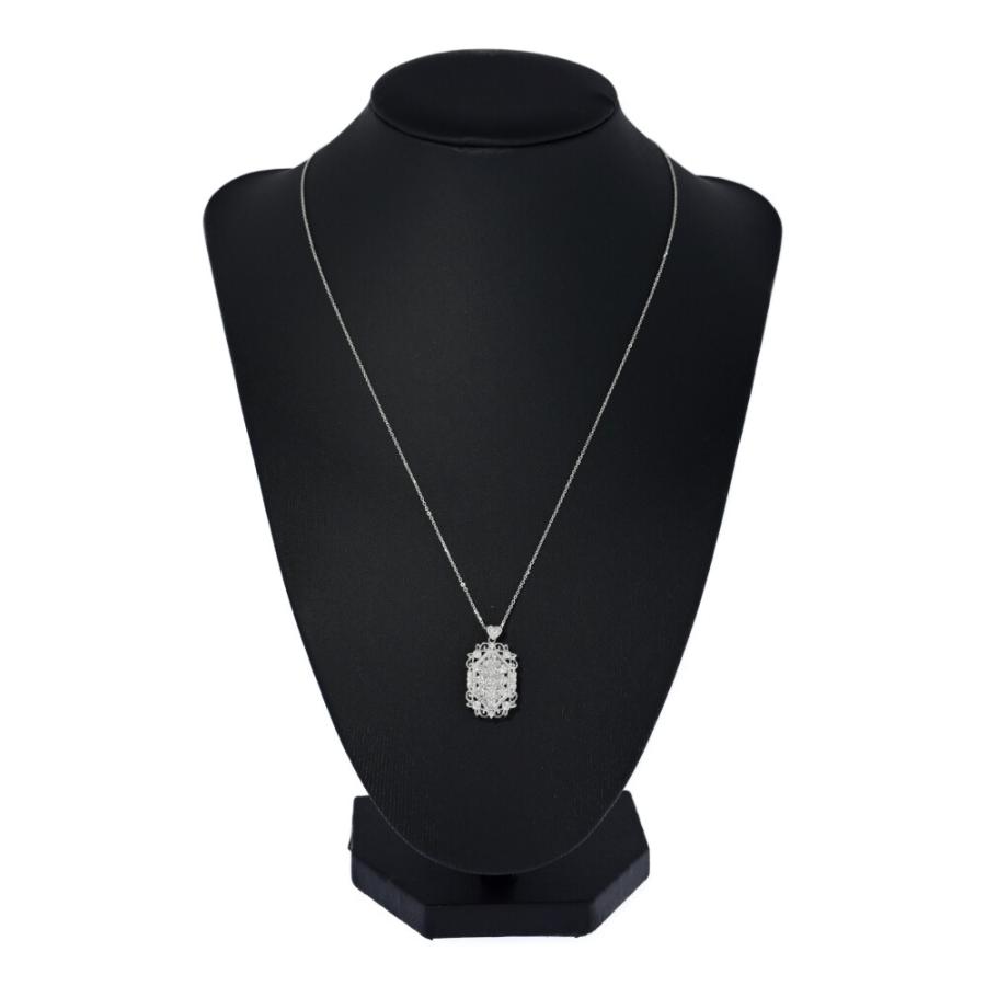 1.17ct/ダイヤモンド ネックレス・ペンダント/K18WG/750-4.3g/ホワイト 