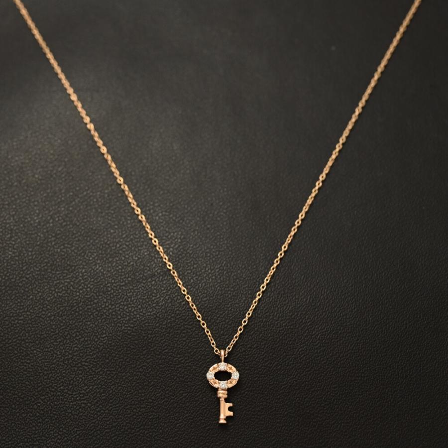 canal 4℃ 鍵デザイン ネックレス canal 4℃ カナルヨンドシー キーモチーフ/鍵・ダイヤモンドネックレス