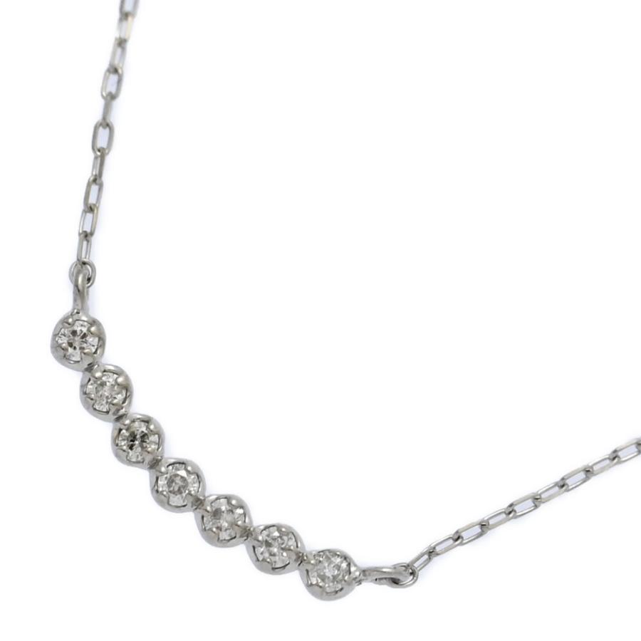 K10WG クロス ダイヤモンド ネックレス0.07CT K10ダイヤモンドネックレス（0.07ct）｜ネックレス｜アガット