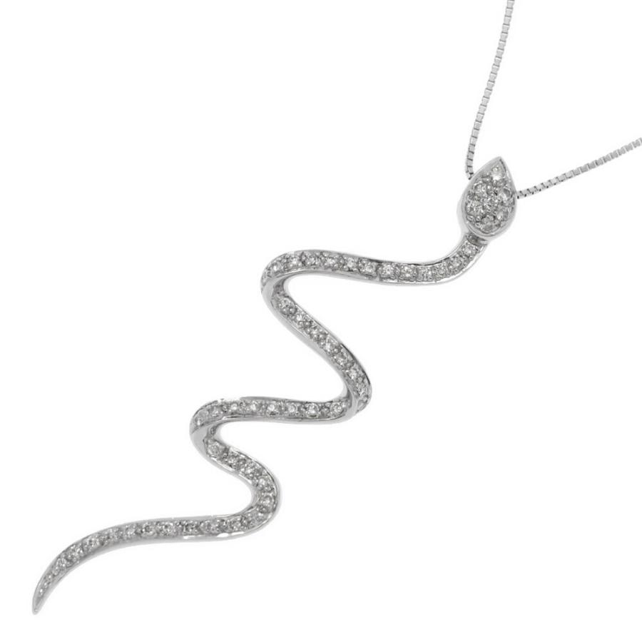 ベリテ　早い者勝ち❗定価10万円以上お品❗　K18リボンダイヤモンドネックレス ラスト1点) 0.4ct/VERITE /ベリテ スネークモチーフ ダイヤモンド