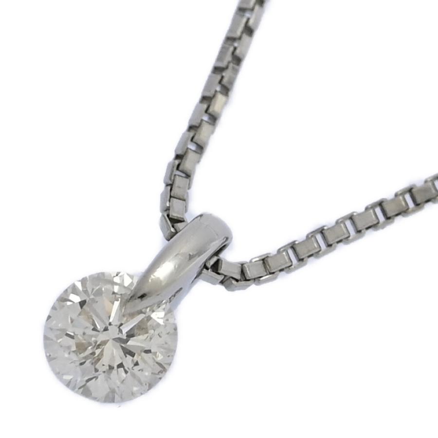 0.39ct/1粒 ダイヤモンド ネックレス ペンダント/Pt900-Pt850-4.8g