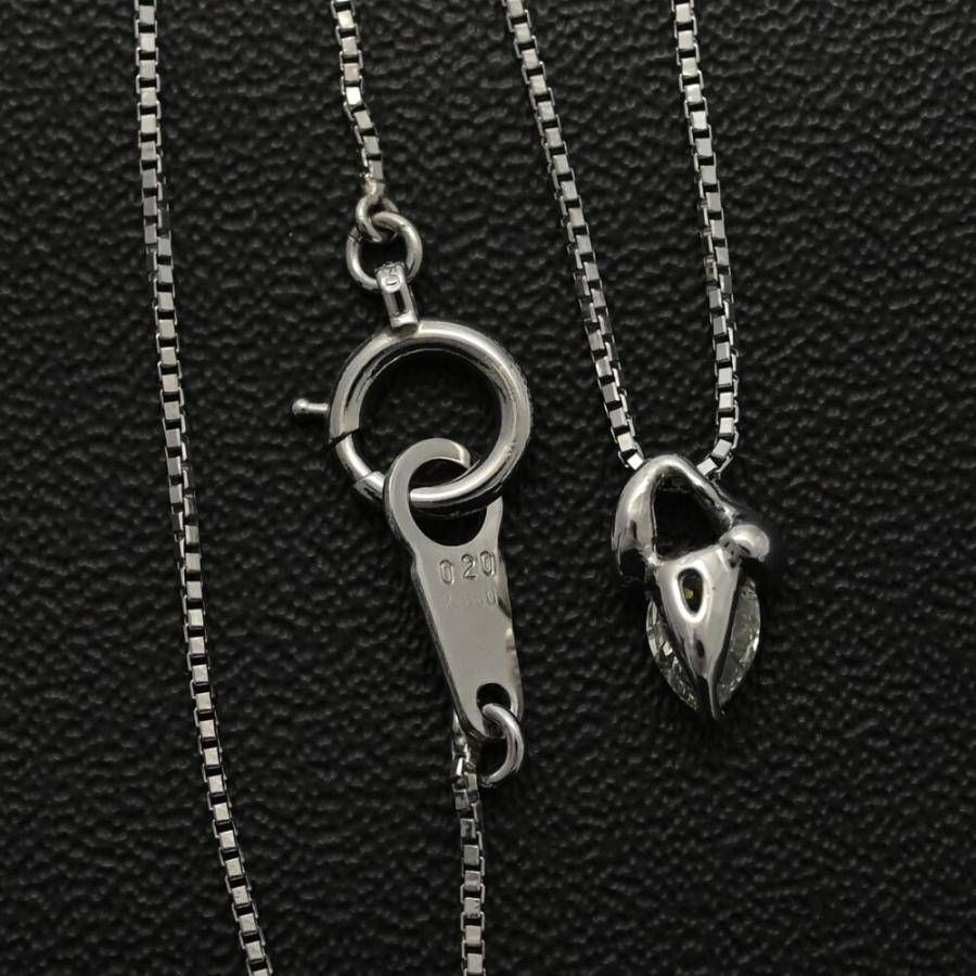D:0.2ct 一粒 シンプルライン ダイヤモンド ネックレス ペンダント 