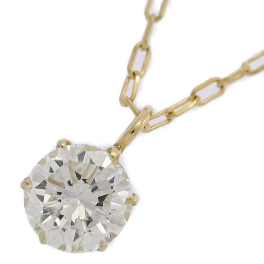 美品 1点モノ 0.25ct 1粒 ダイヤモンド ネックレス ペンダント/K18YG 