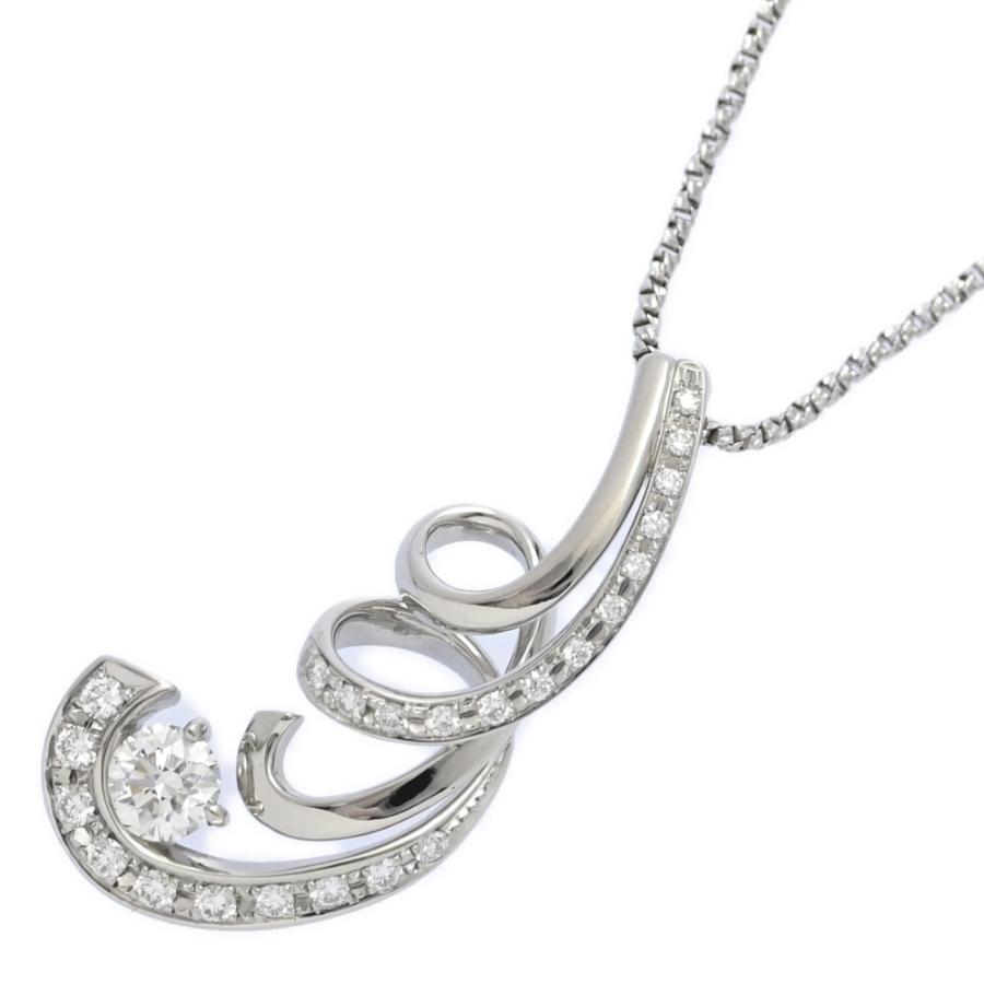 美品 0.327ct 0.225ct ダイヤモンド ネックレス ペンダント K18/750 