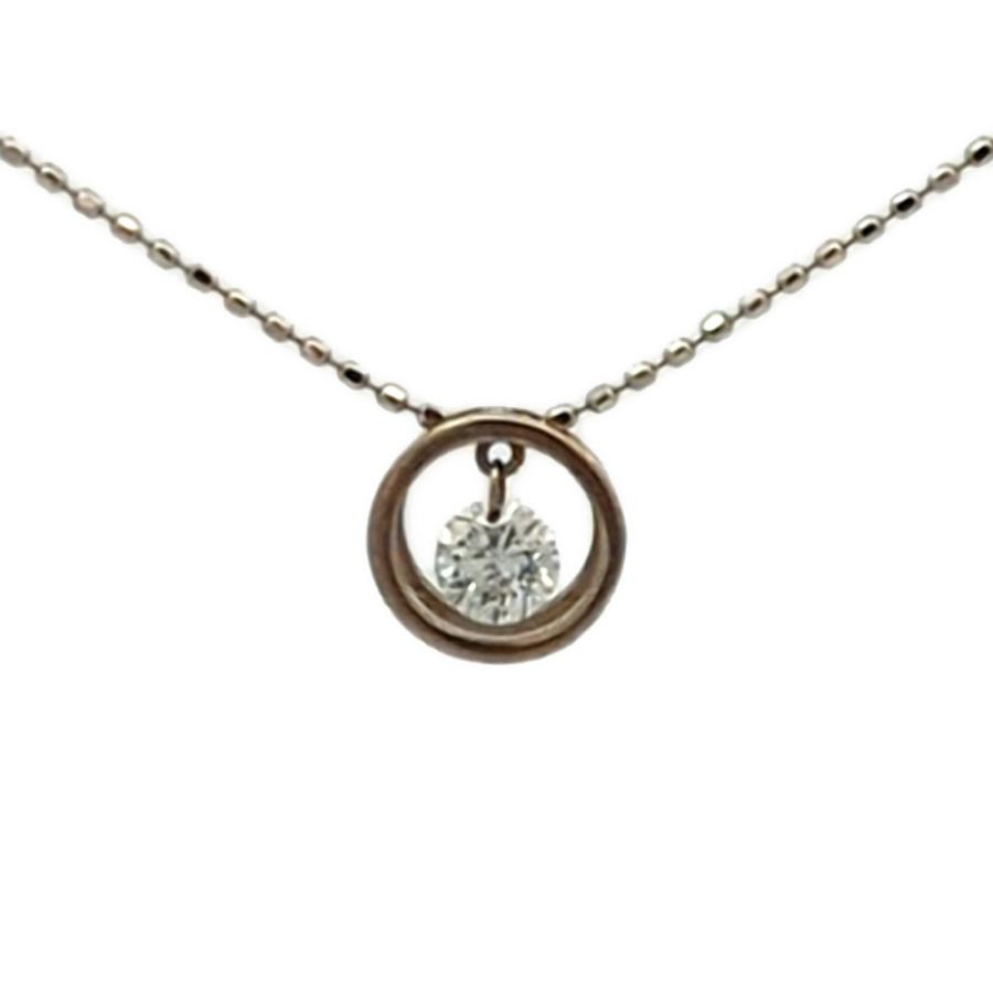 0.2ct ダンシングストーン 1P ダイヤモンドネックレス ペンダント 