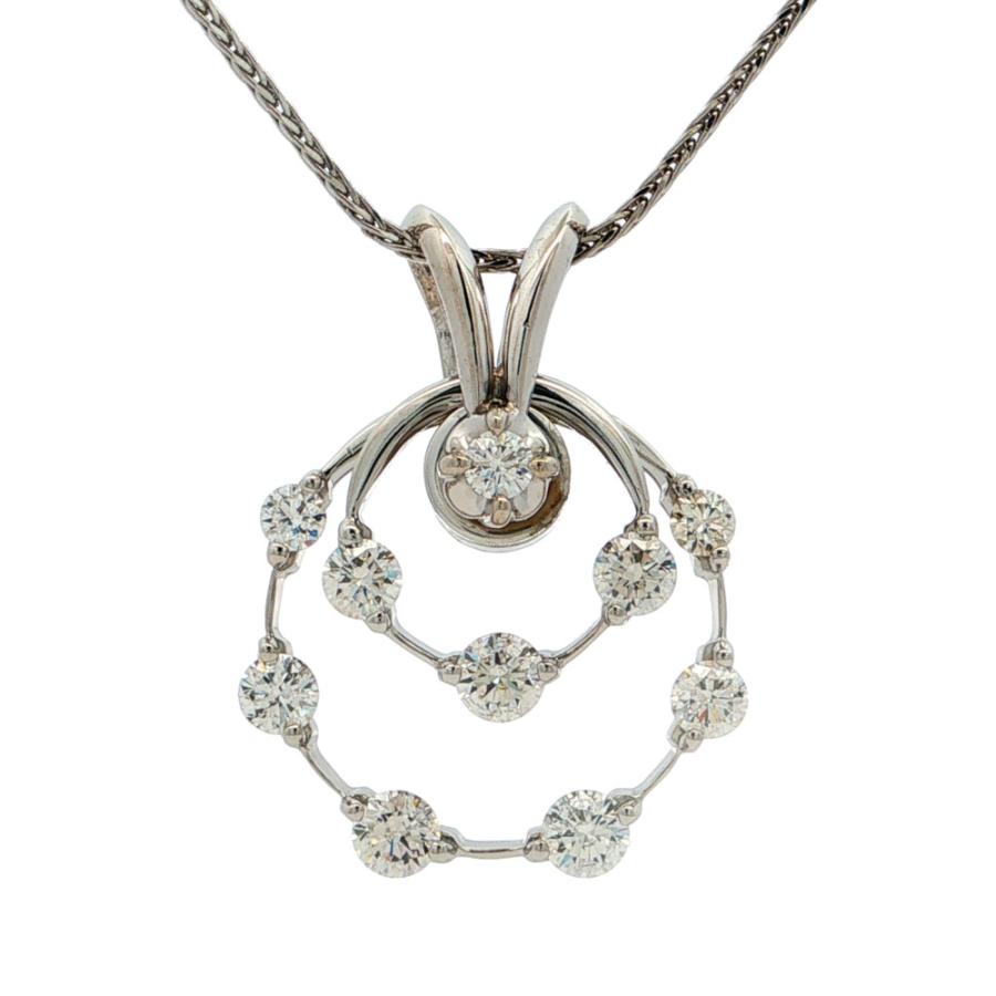 1.00ct 回転仕掛け トリッキー ダイヤモンド ネックレス ペンダント 