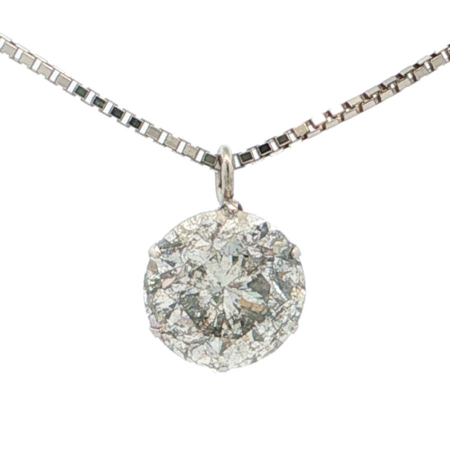 1.00ct ダイヤモンドネックレス ペンダント Pt900-Pt850-2.4g プラチナ