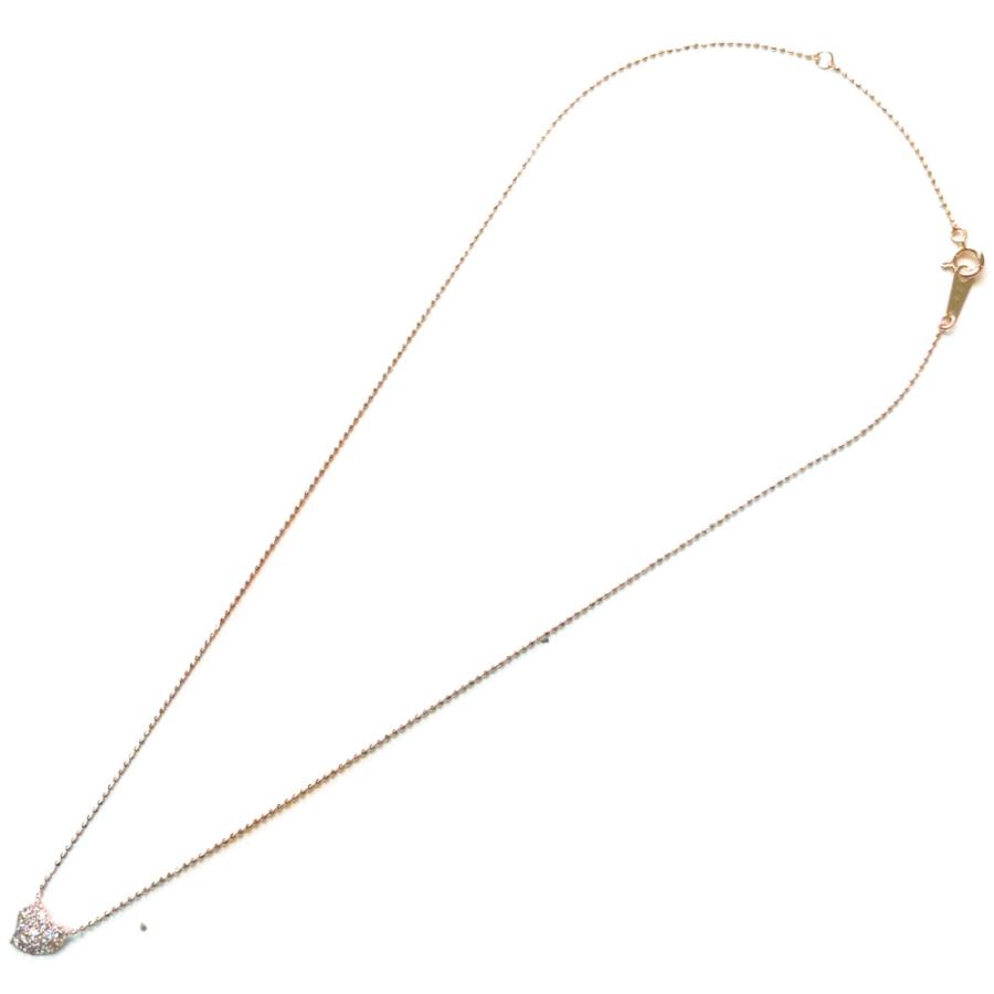 0.25ct 組曲 シンプルライン ハートモチーフ ダイヤモンド ネックレス 