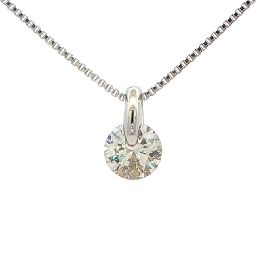 0.3ct シンプルライン プチ ダイヤモンドネックレス ペンダント Pt900
